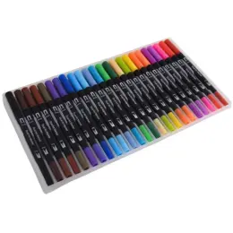 24-Piece Dual Tip Brush Pen Set Pack Display